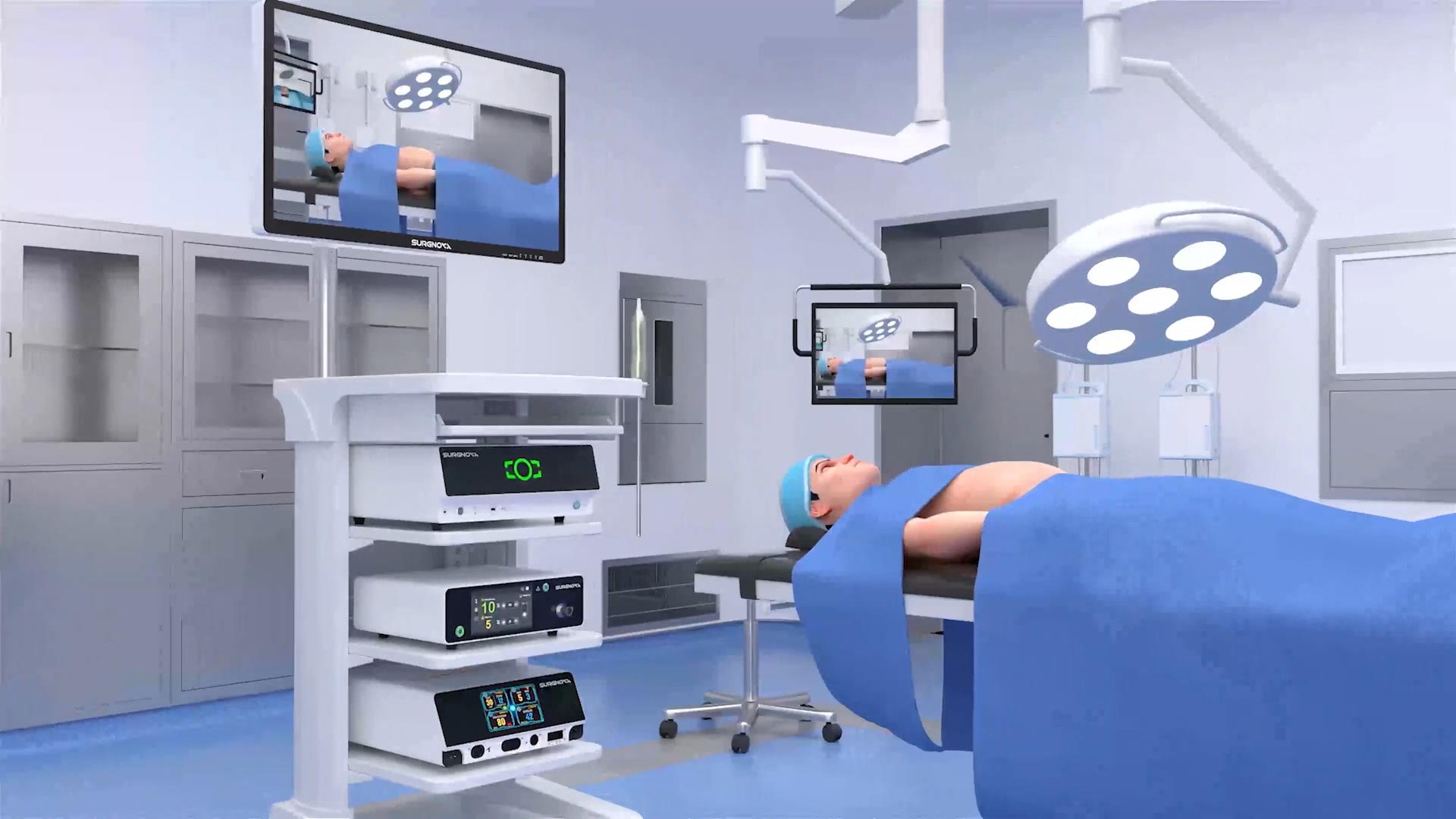 3D电子胸腹腔镜动画案例