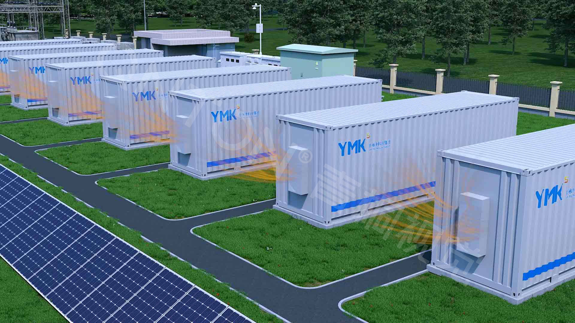 新能源储能设备三维动画演示案例效果图